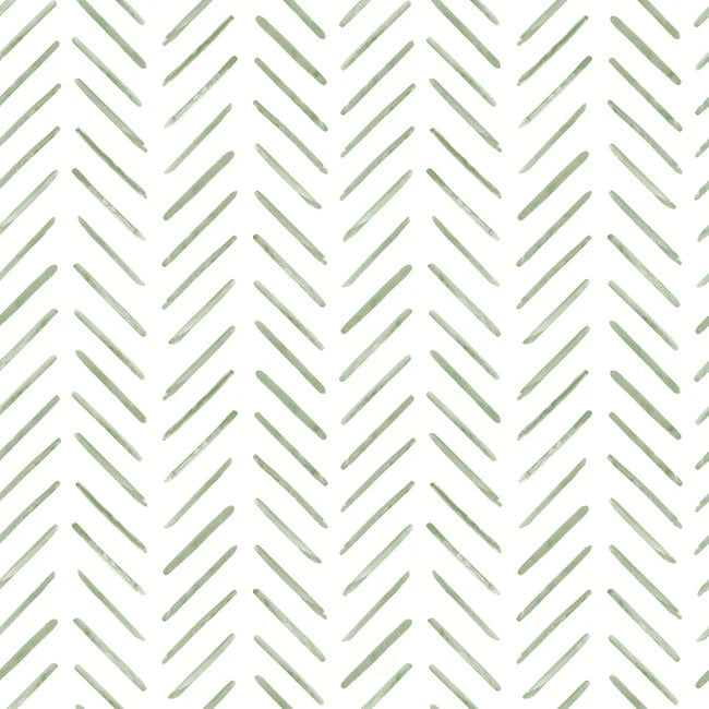 Painted Herringbone Peel and Stick Wallpaper