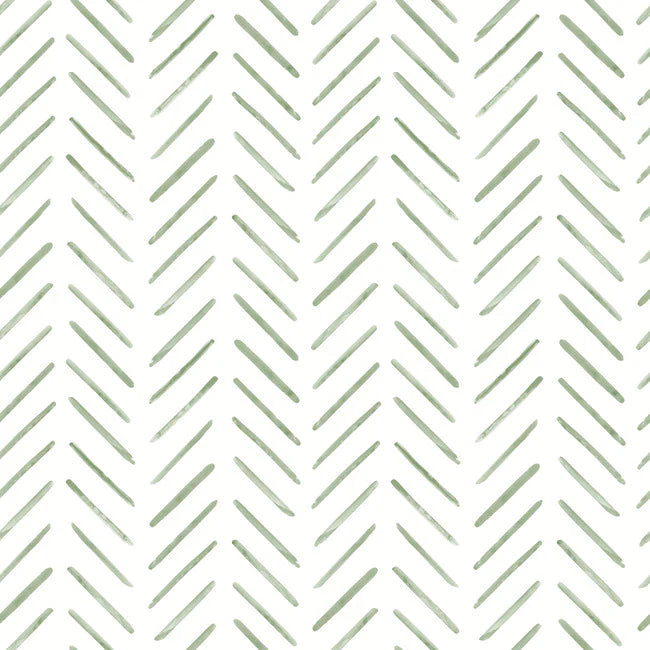 Painted Herringbone Peel and Stick Wallpaper