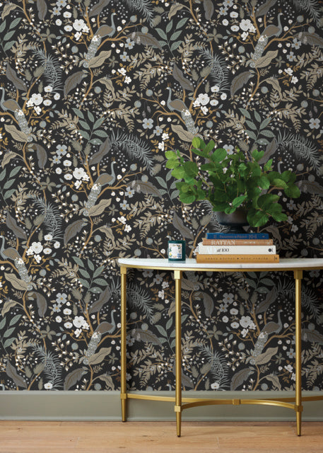 Rifle Peacock Garden Premium Peel and Stick Wallpaper