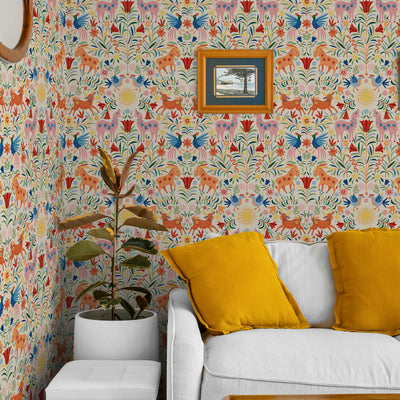 Whimsical Creatures Peel and Stick Wallpaper