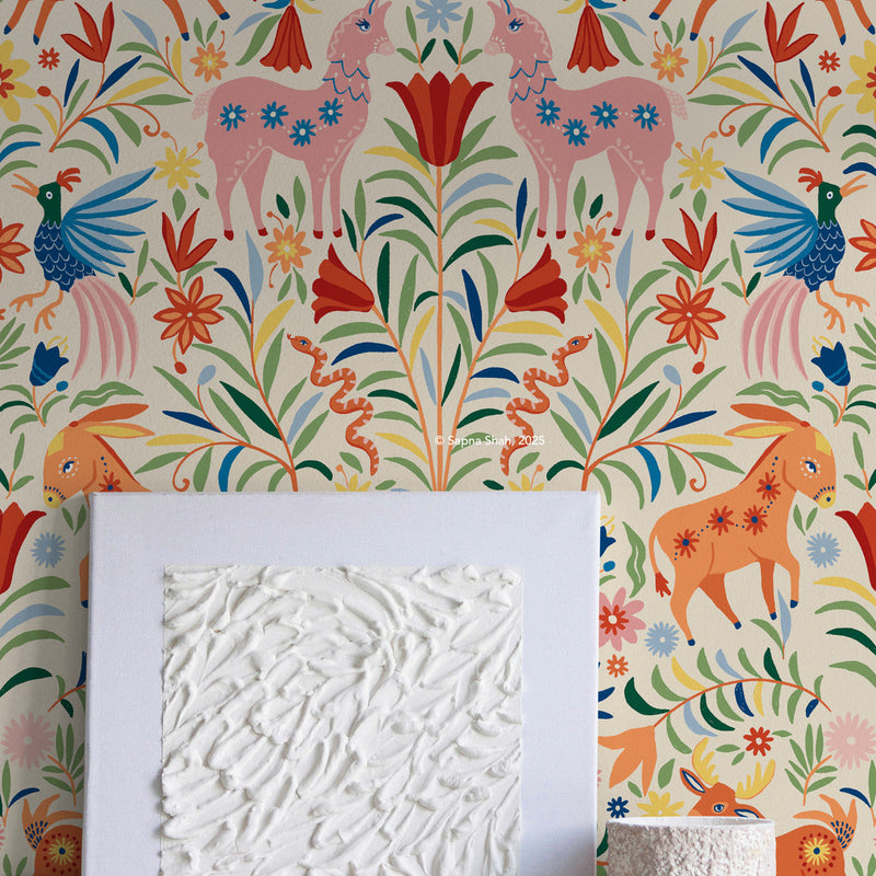 Whimsical Creatures Peel and Stick Wallpaper