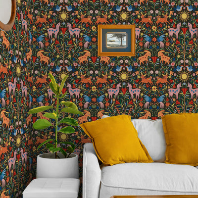 Whimsical Creatures Peel and Stick Wallpaper