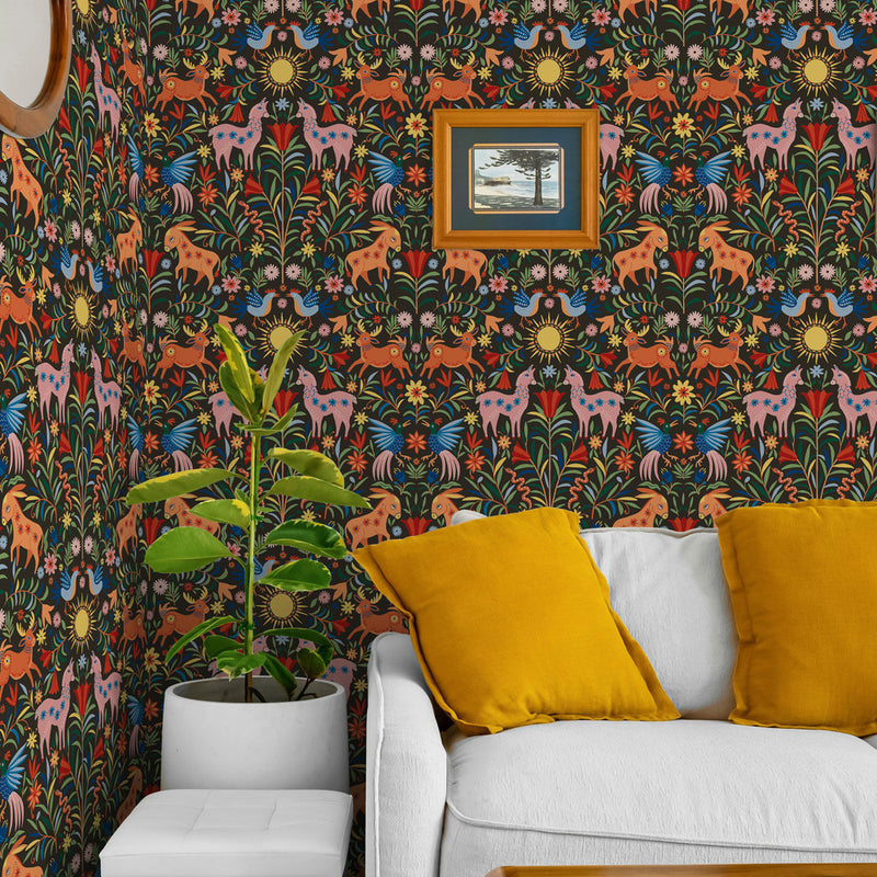 Whimsical Creatures Peel and Stick Wallpaper