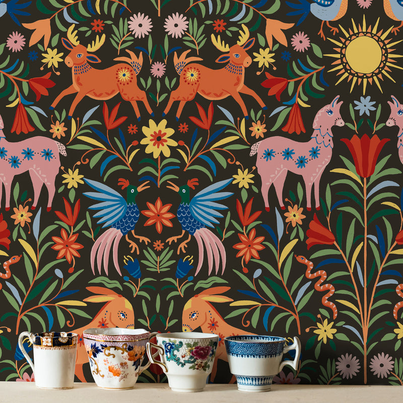 Whimsical Creatures Peel and Stick Wallpaper