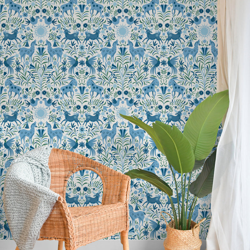 Whimsical Creatures Peel and Stick Wallpaper