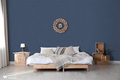 Magnolia Pick-up sticks Black and White Chevron Wallpaper