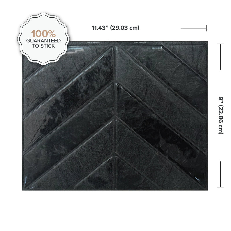Smart Tiles Chevron Marquina Peel and Stick Tile