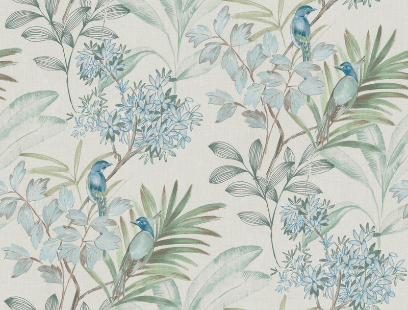 Handpainted Songbird Wallpaper