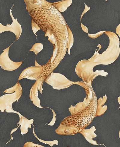 Wallquest Seabrook Koi Fish Wallpaper