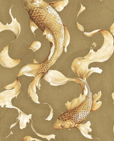 Wallquest Seabrook Koi Fish Wallpaper