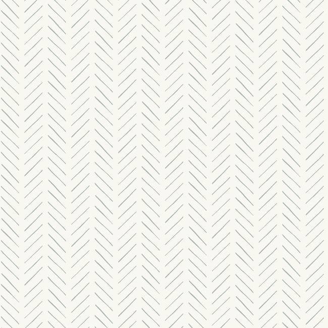 Magnolia Pick-up sticks Black and White Chevron Wallpaper