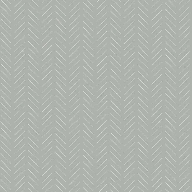 Magnolia Pick-up sticks Black and White Chevron Wallpaper