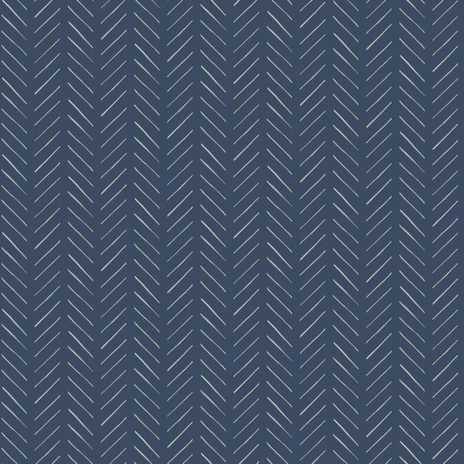 Magnolia Pick-up sticks Black and White Chevron Wallpaper