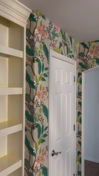 York Rifle Paper Co Peacock Whimsical Wallpaper
