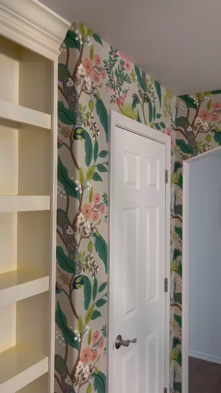York Rifle Paper Co Peacock Whimsical Wallpaper
