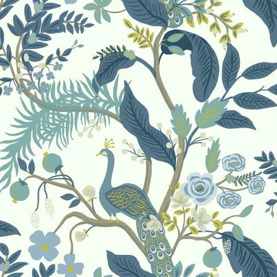 York Rifle Paper Co Peacock Whimsical Wallpaper