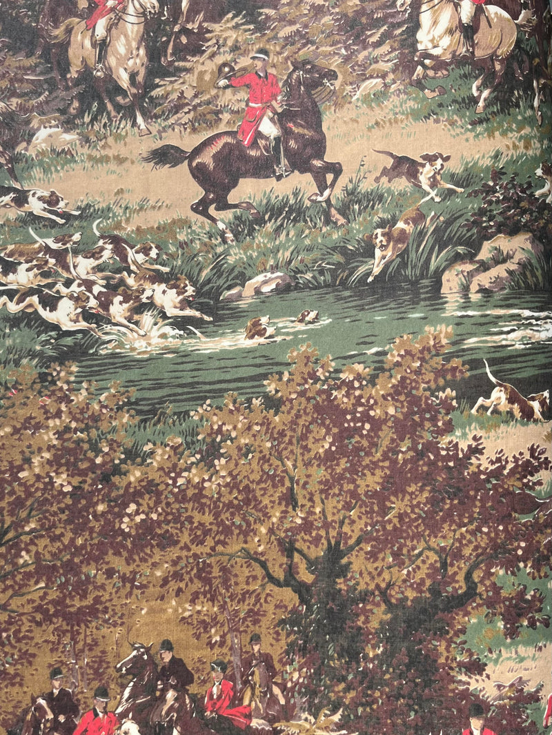 Taunton Vintage Horse and Hound Hunting Scene Wallpaper