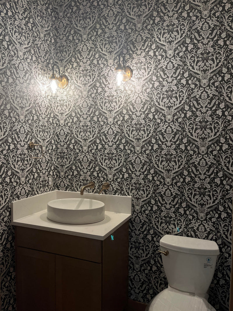 Kiwassa Antler Damask Wallpaper