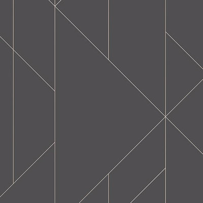 Torpa Charcoal Geometric Wallpaper