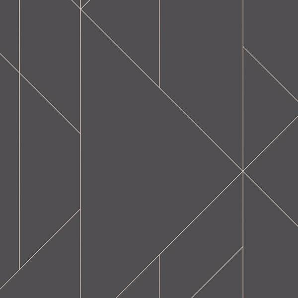 Torpa Charcoal Geometric Wallpaper