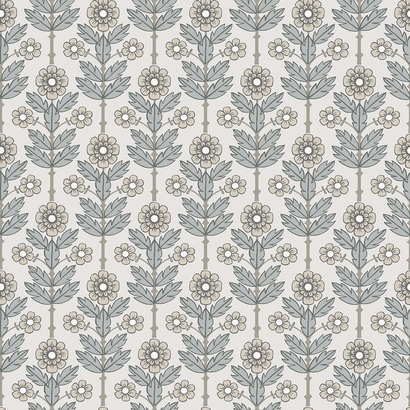 Aya Beige Floral Wallpaper