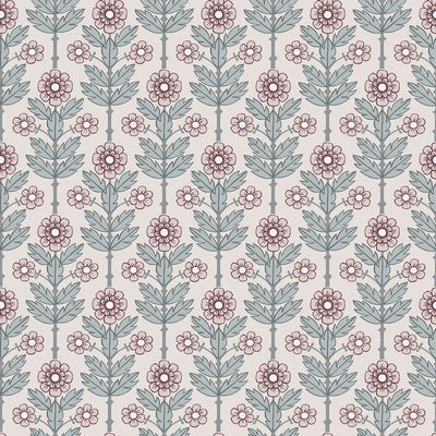 Aya Beige Floral Wallpaper