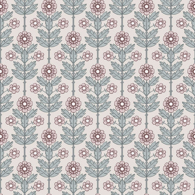 Aya Beige Floral Wallpaper