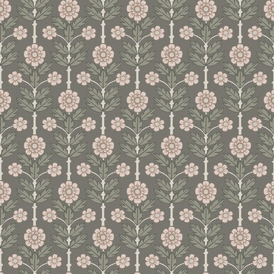 Aya Beige Floral Wallpaper