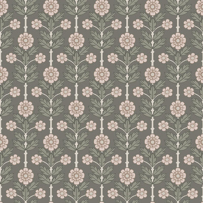 Aya Beige Floral Wallpaper