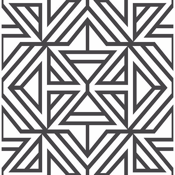Black Linear Peel and Stick Wallpaper