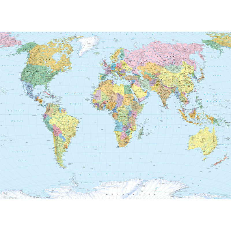Colorful World Map Wall Mural Wallpaper