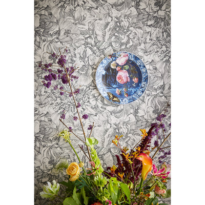 Jade Collection Eijffinger Museum Auguste Charcoal Floral Wallpaper