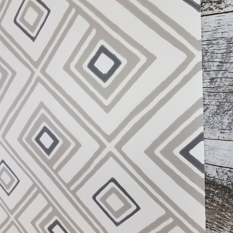 York Aztec Pattern Play Paradox Geometric Cream Taupe