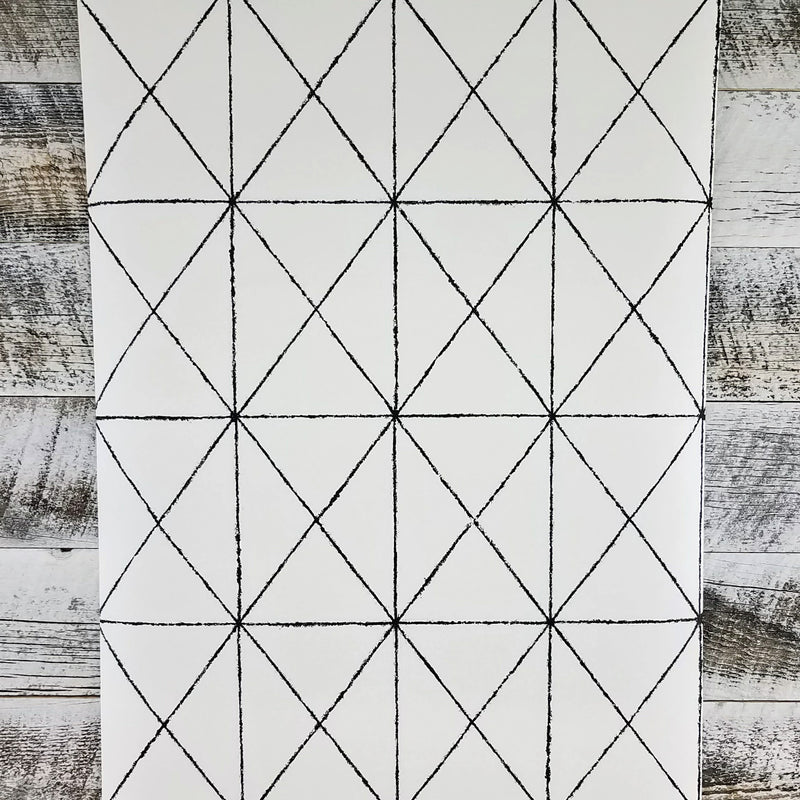 Intersection Black Geometric Wallpaper