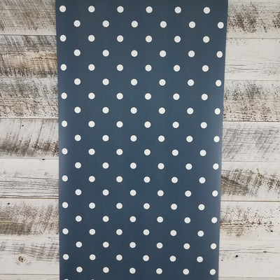 Magnolia Home Navy Blue White Polka Dots Wallpaper