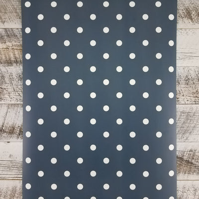 Magnolia Home Navy Blue White Polka Dots Wallpaper