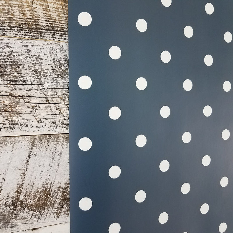 Magnolia Home Navy Blue White Polka Dots Wallpaper