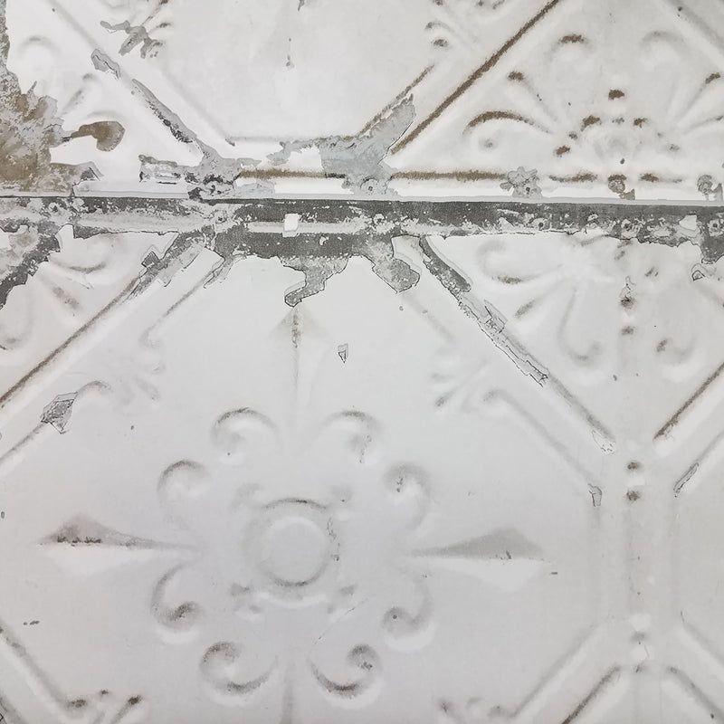Wallpops Vintage White Tin Ceiling Tile Wallpaper