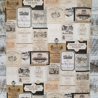 Norwall French Country Wine Labels Wallpaper