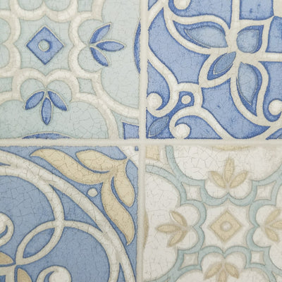 Pretty Mosaic Tiles in Blue Wallpaper
