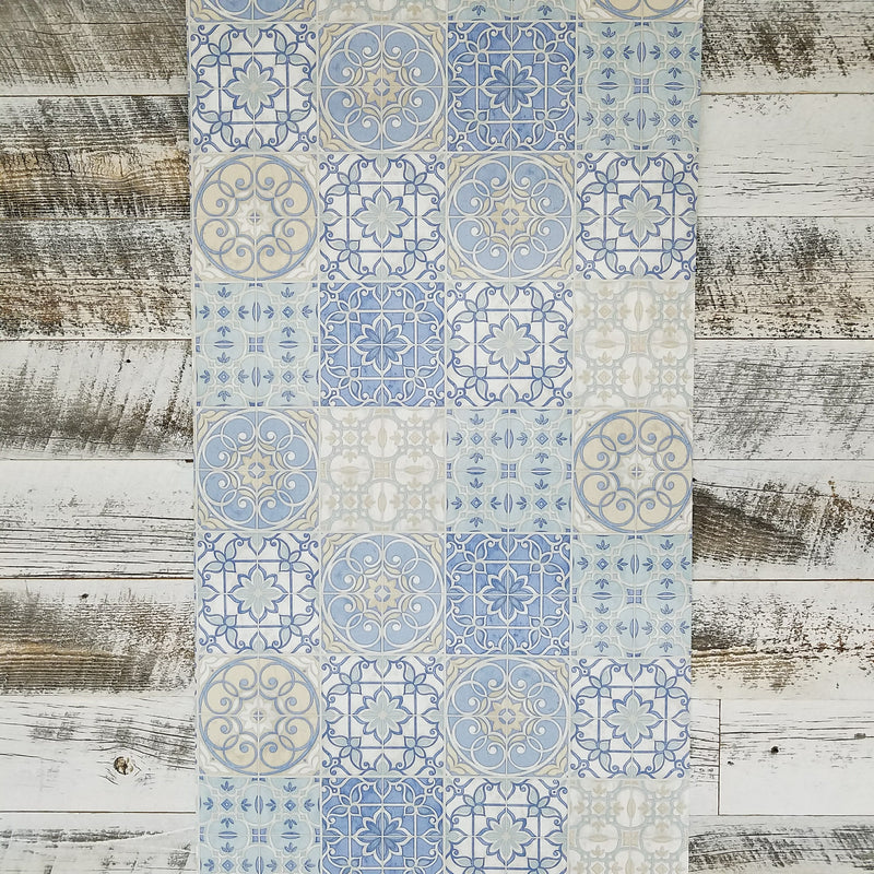 Pretty Mosaic Tiles in Blue Wallpaper