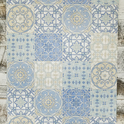 Pretty Mosaic Tiles in Blue Wallpaper