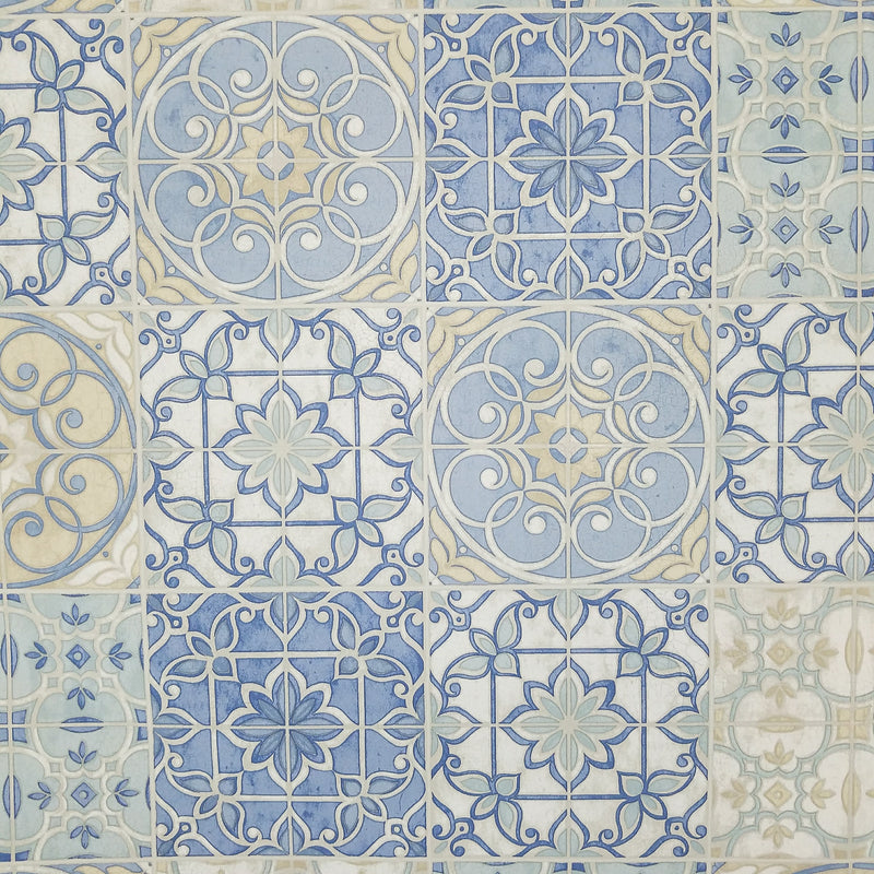 Pretty Mosaic Tiles in Blue Wallpaper