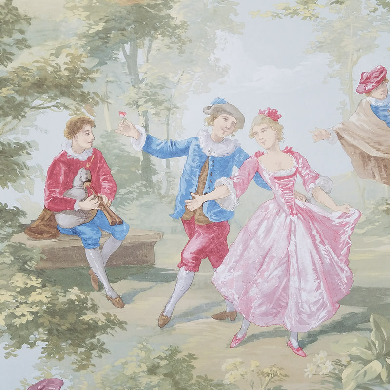 Victorian Lovers Toile Wallpaper