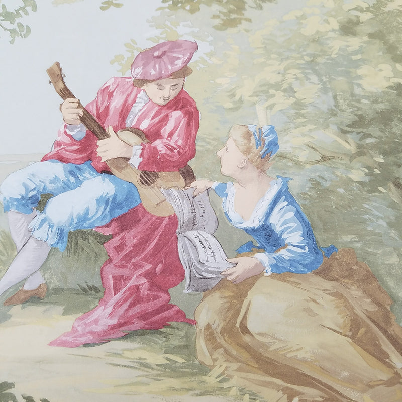 Victorian Lovers Toile Wallpaper