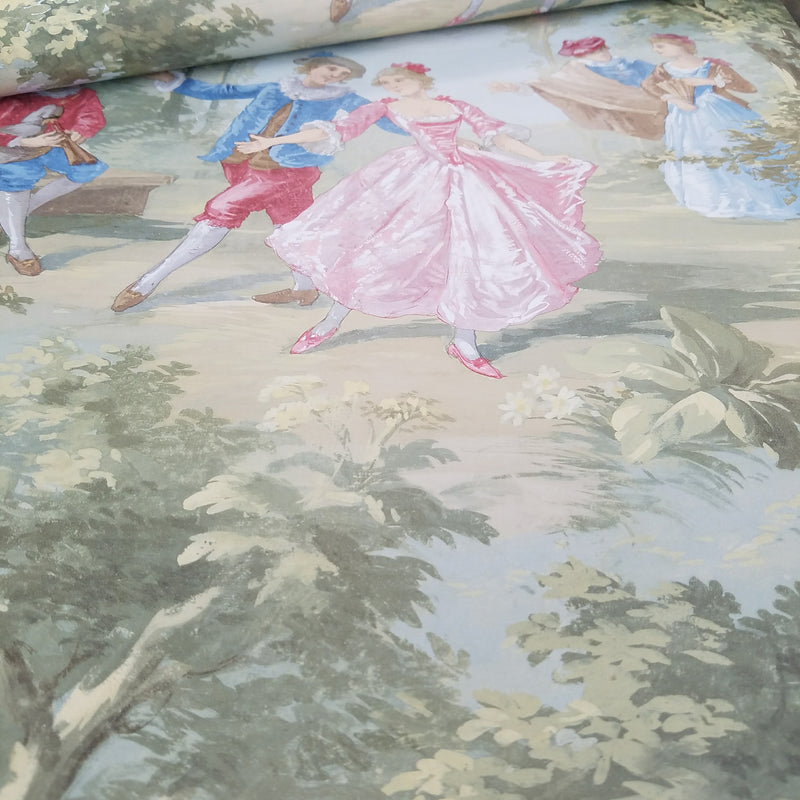 Victorian Lovers Toile Wallpaper