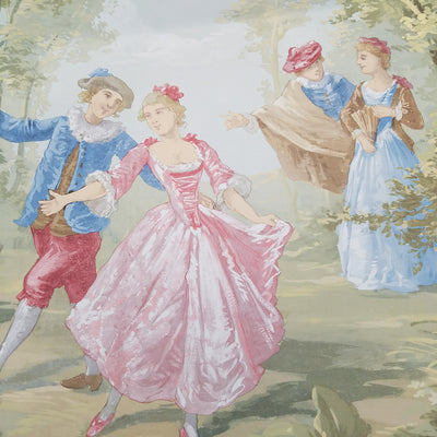 Victorian Lovers Toile Wallpaper