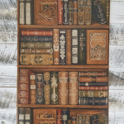 Trompe l'oiel Library Book Shelf Wallpaper