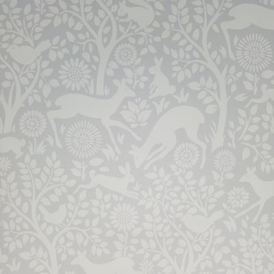 Brewster Anahi Light Grey Woodland Fauna Animal Wallpaper