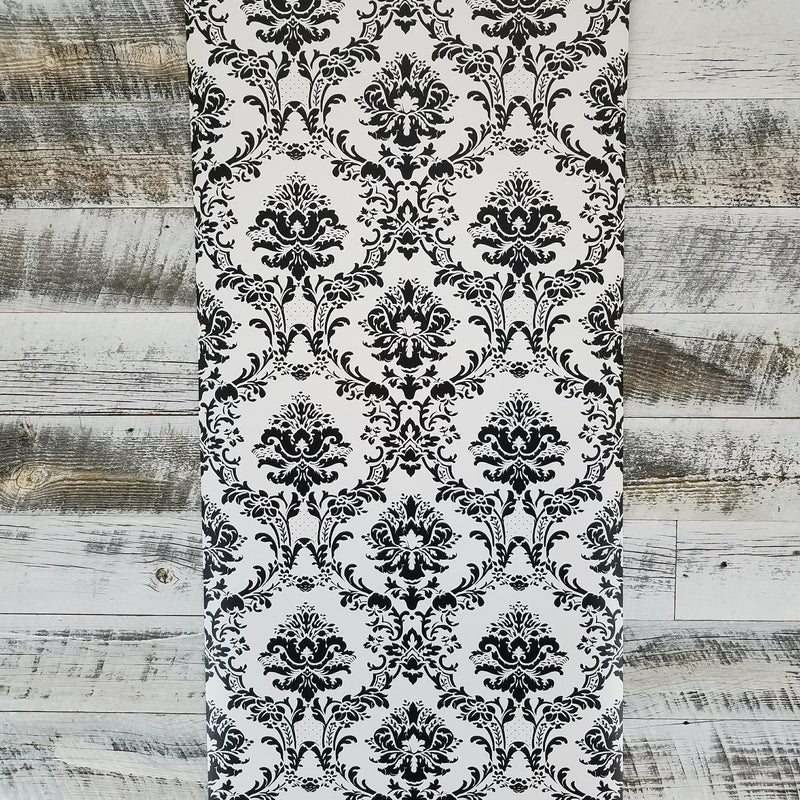 Black and White Victorian Damask Wallpaper